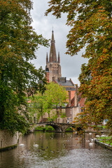 Bruges Canal and Beguinage Bridge