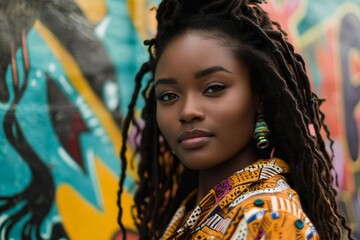 Young African American Woman in Urban Progress