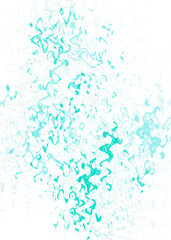 An abstract transparent psychedelic wavy liquid splatter design element overlay.