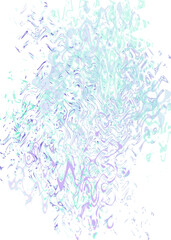 An abstract transparent psychedelic wavy liquid splatter design element overlay.