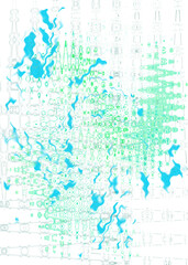 An abstract transparent psychedelic wavy liquid splatter design element overlay.