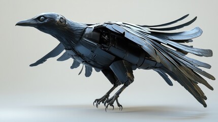 Mechanical Raven: A Cyberpunk Masterpiece