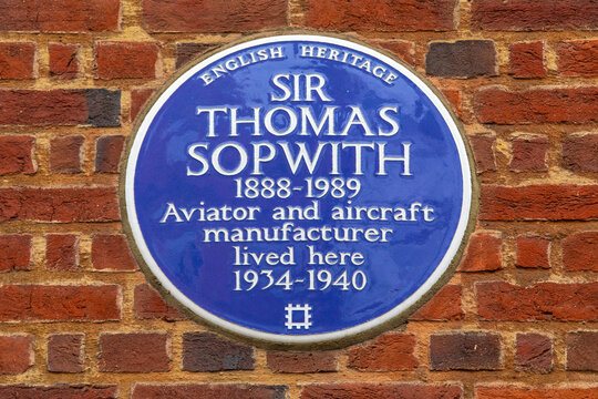 Sir Thomas Sopwith Plaque in London, UK