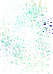 An abstract transparent psychedelic wavy liquid splatter design element overlay.