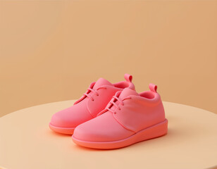 A pair of shoes. footwear concept. 3d rendering