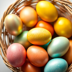 basket, eggs, chicken, shell, food, easter, nutrition, products, easter holiday, celebration, colored, holiday, saint, religion, history, easter basket 