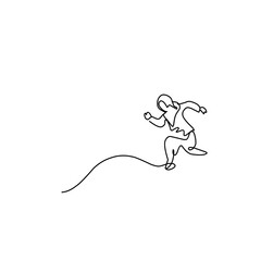 continuous line extreme sports