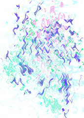 An abstract transparent psychedelic wavy liquid splatter design element overlay.