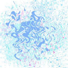 Fototapeta premium An abstract transparent psychedelic wavy liquid splatter design element overlay.