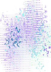 An abstract transparent psychedelic wavy liquid splatter design element overlay.