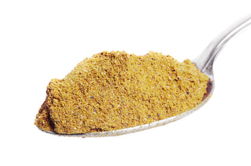Spices closeup on the spoon 