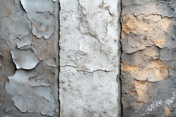 A close-up view of peeling paint on a wall, useful for illustrating decay or neglect