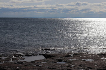 Lighthouse in the pier in Two Harbors, Minnesota off Lake Superior