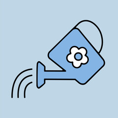 Watering can vector icon. Irrigation symbol