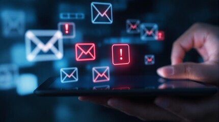 A person navigating a digital interface on a tablet