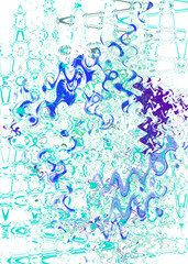 An abstract transparent psychedelic wavy liquid splatter design element overlay.