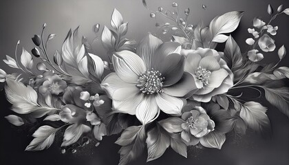 Hintergrund silberne Blumen