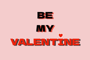 Happy Valentine's Day greeting card. 