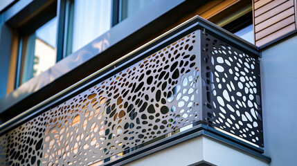 Modern balcony design with innovative reinforcement and artistic railing