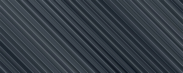 Obraz premium Grey abstract curved wavy lines on black background. Black background with line curve design. Blurred black silk fabric. Iridescent and shining like a star in the night sky, It has a taffeta-like body