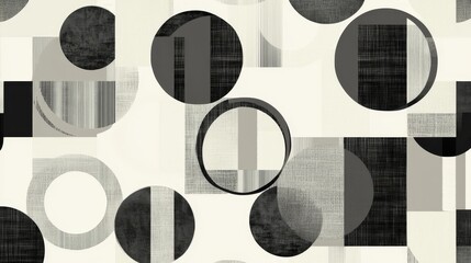 A minimalist and monochrome artwork showcasing an array of circles in varied textures, creating a sophisticated and contemporary visual appeal. Ideal for modern art lovers.