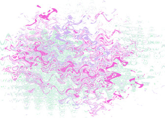 An abstract transparent psychedelic wavy liquid splatter design element overlay.
