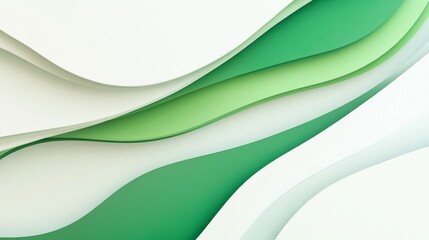 Soft Green and White Waves Create a Calming Abstract Design With Smooth Textures and Gentle Gradients in a Serene Setting
