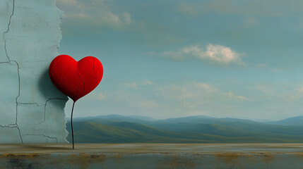 heart on the clouds. valentine background. 