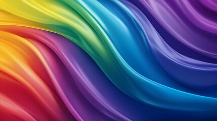 Obraz premium Vibrant Rainbow Abstract Swirls: A Symphony of Color