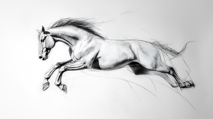 Fototapeta premium Dynamic Horse Illustration