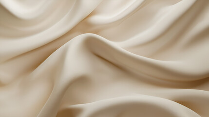 Obraz premium Cream-colored fabric with elegant, flowing drapes and soft, subtle texture. Perfect for background or design elements.