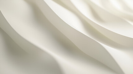 Fototapeta premium Soft, flowing curves of creamy white fabric. Elegant and luxurious texture.