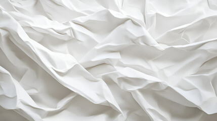 Obraz premium Abstract Draped Fabric Texture. Soft, flowing white textile with elegant folds and creases. Perfect for background or design element.