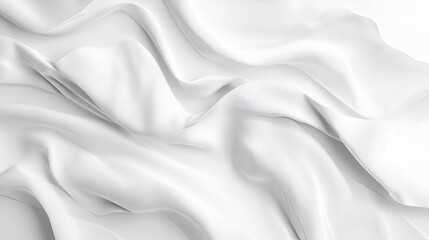 Obraz premium Abstract white fabric texture. Smooth, flowing waves create a luxurious and elegant background.