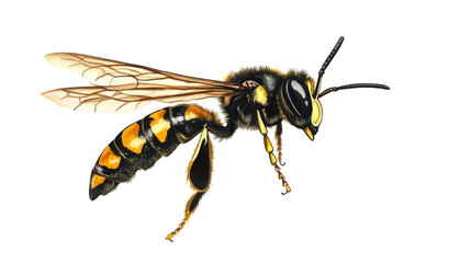 Bee on transparent background