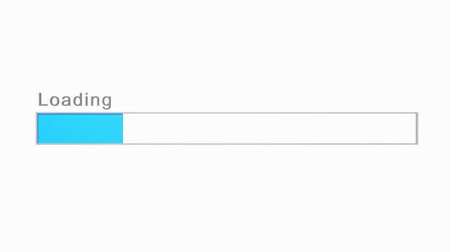 3d animation of loading bar in progress 