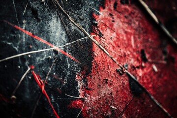 A close-up shot of a red and black brick wall texture