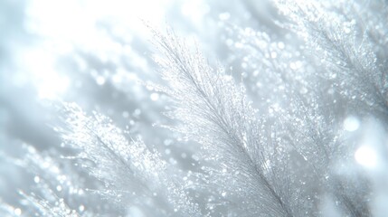 A close-up view of a plant leaf with water droplets glistening in the light, ideal for use in nature-inspired designs or scientific illustrations