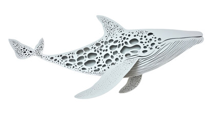 Obraz premium Whale on transparent background