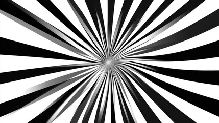 Dynamic Black and White Radiating Lines Graphic Design