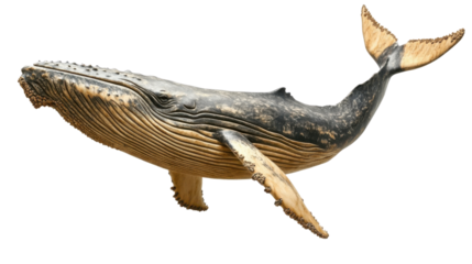 Whale on transparent background