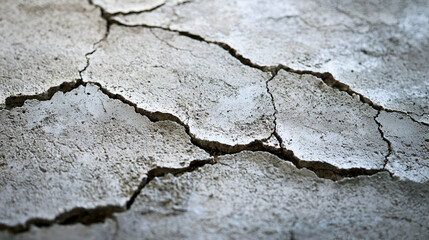 Close-up of cracked, dry earth.  Texture of arid land, showing drought conditions.
