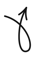 Loop shaped arrow doodle symbol