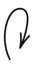 Sketch arrow black doodle element