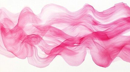 Obraz premium Abstract Pink Waves Painting - A Stunning Visual Art