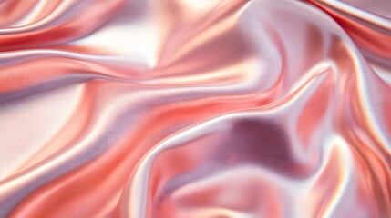 Fototapeta premium ピンクの光沢サテン生地のエレガントな質感