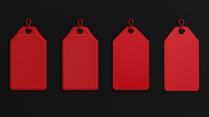 Red Empty Tags for Sale Promotion