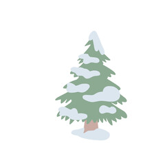 winter nature elements vector