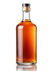 rum bottle with amber liquid

