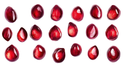 Dynamic red blood cells on transparent background